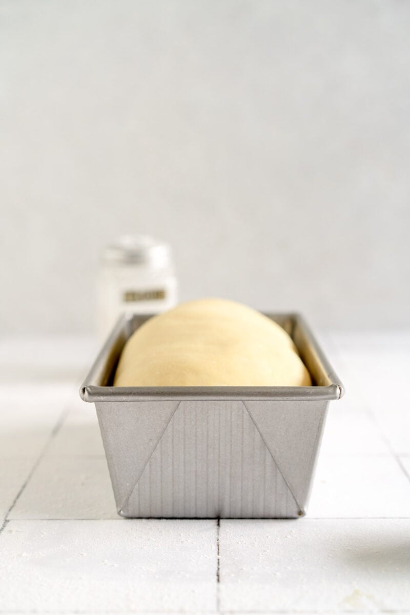 risen bread ready for the oven