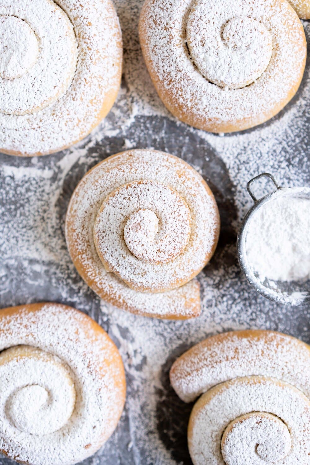 Sourdough Mallorcas from Bryan Ford's new book, New World Sourdough. These are a sourdough variation on Pan de Mallorca, and are sweet and lightly flavoured with lemon. They are the perfect sweet treat, and have the most amazing sourdough flavour.