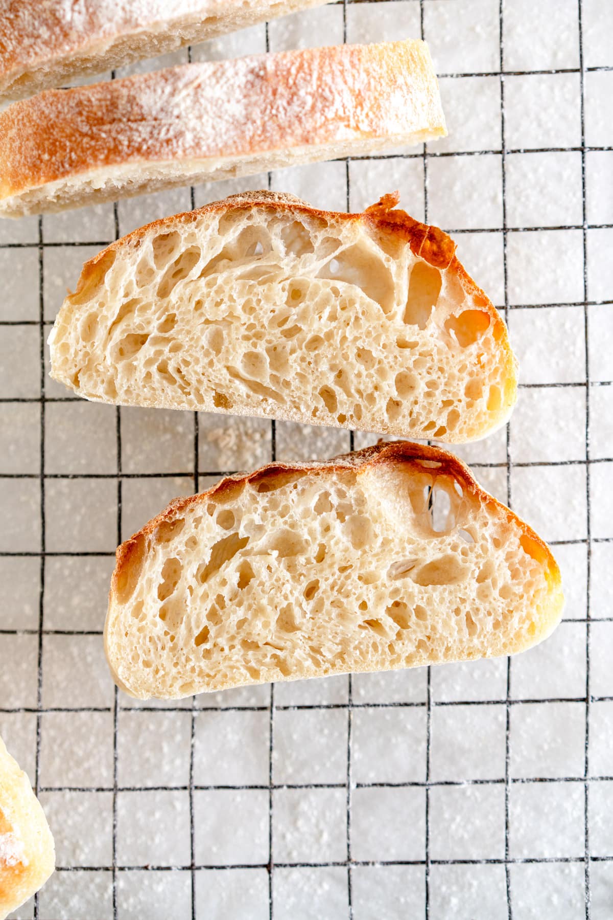 slices of ciabatta bread