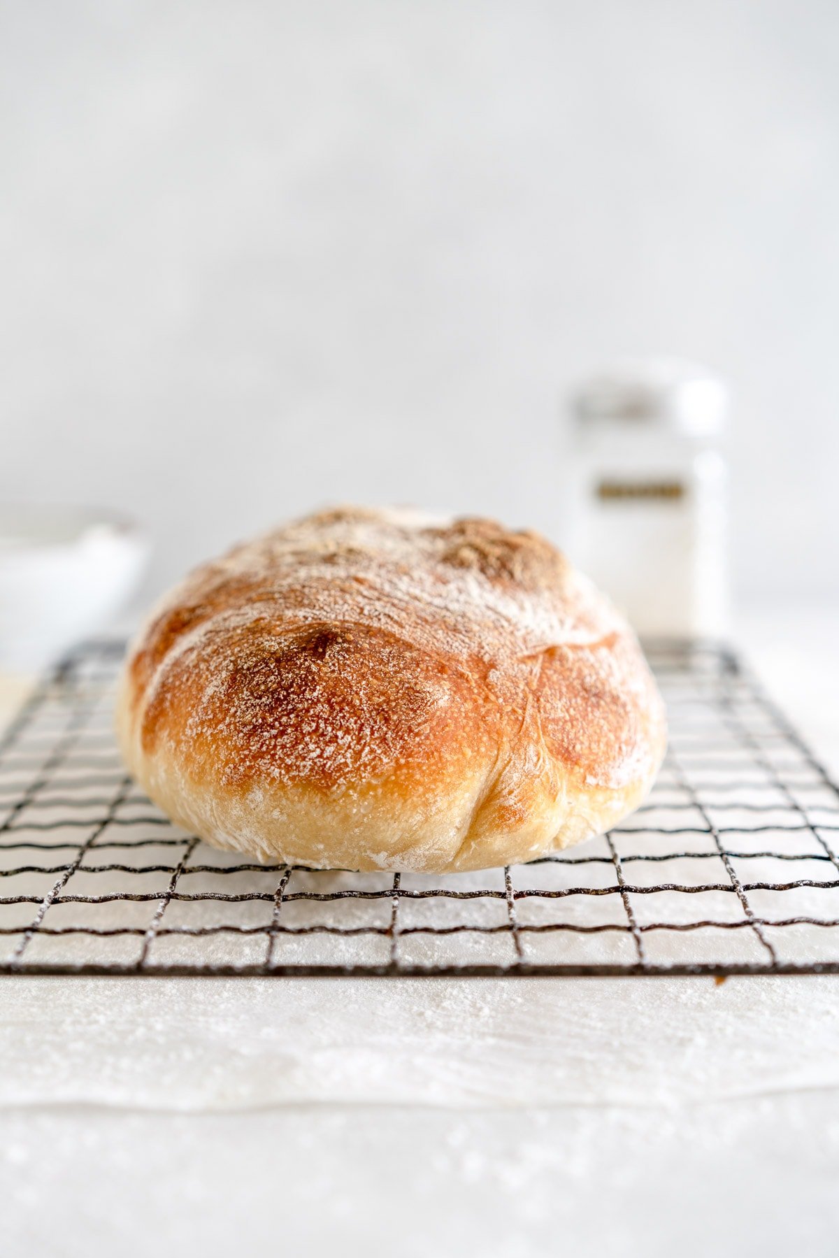 end on shot of ciabatta loaf