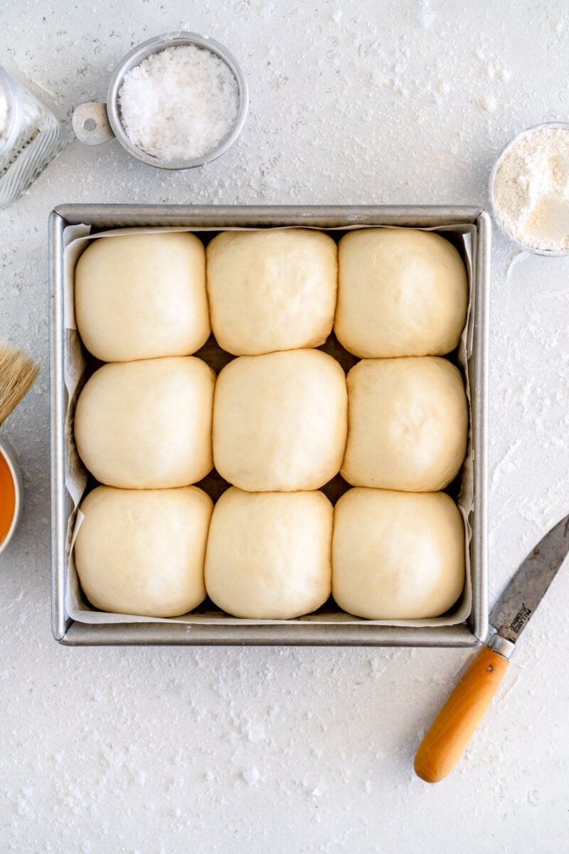 dinner rolls ready for the oven