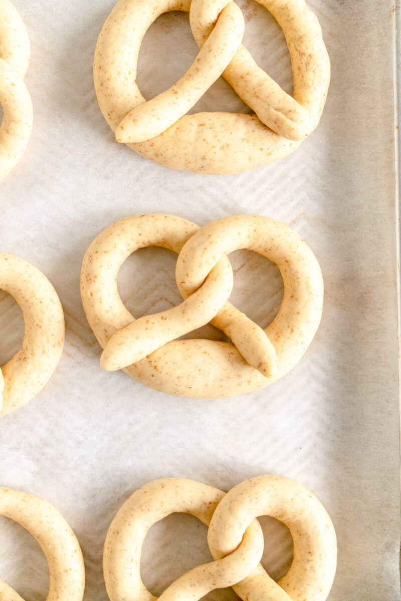 pretzels ready for oven