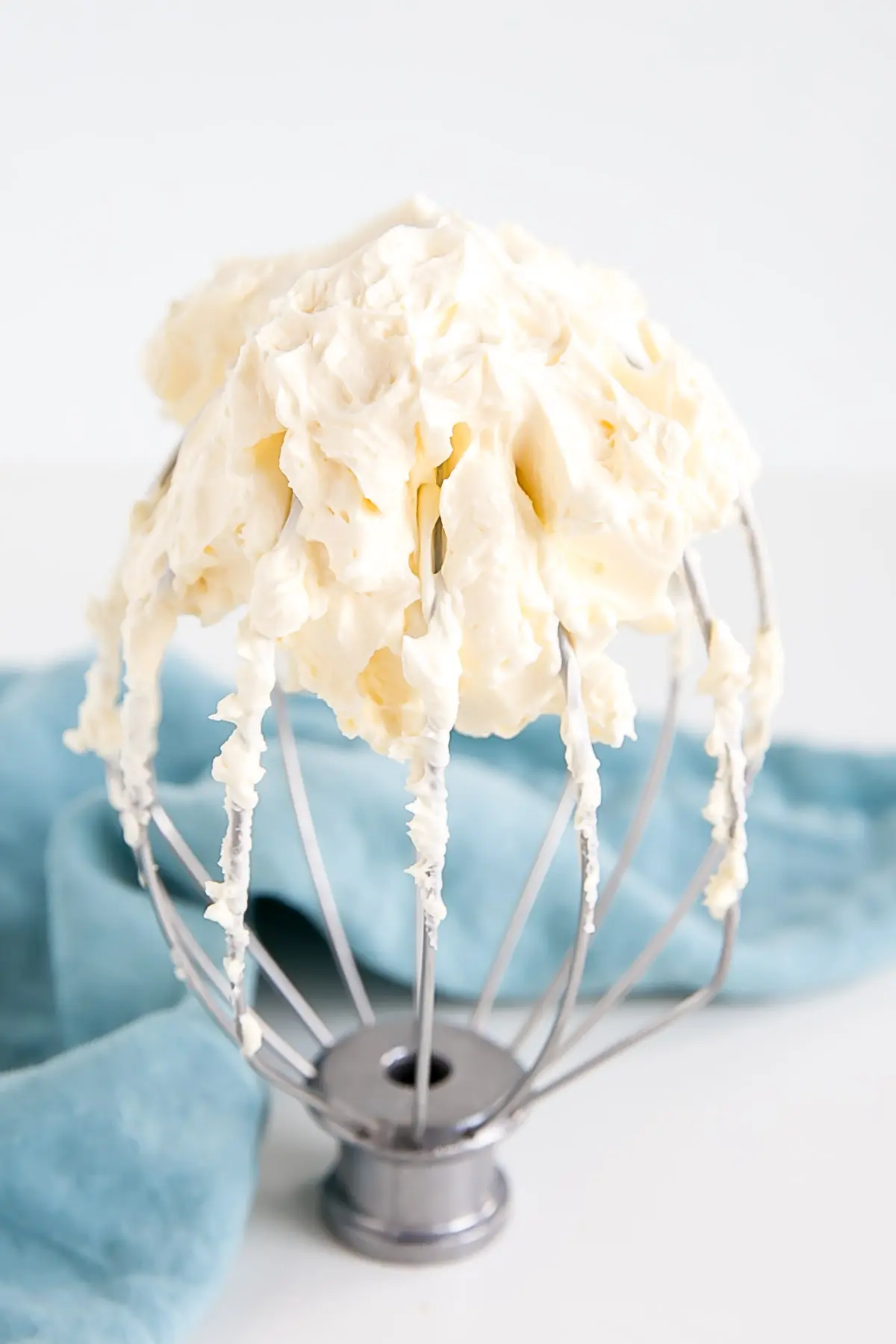 German buttercream on a whisk.