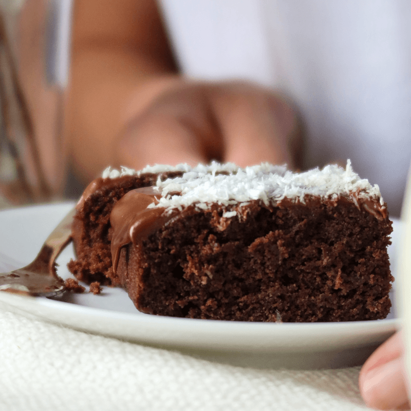 Chocolate Coconut Cake Squares Recipe