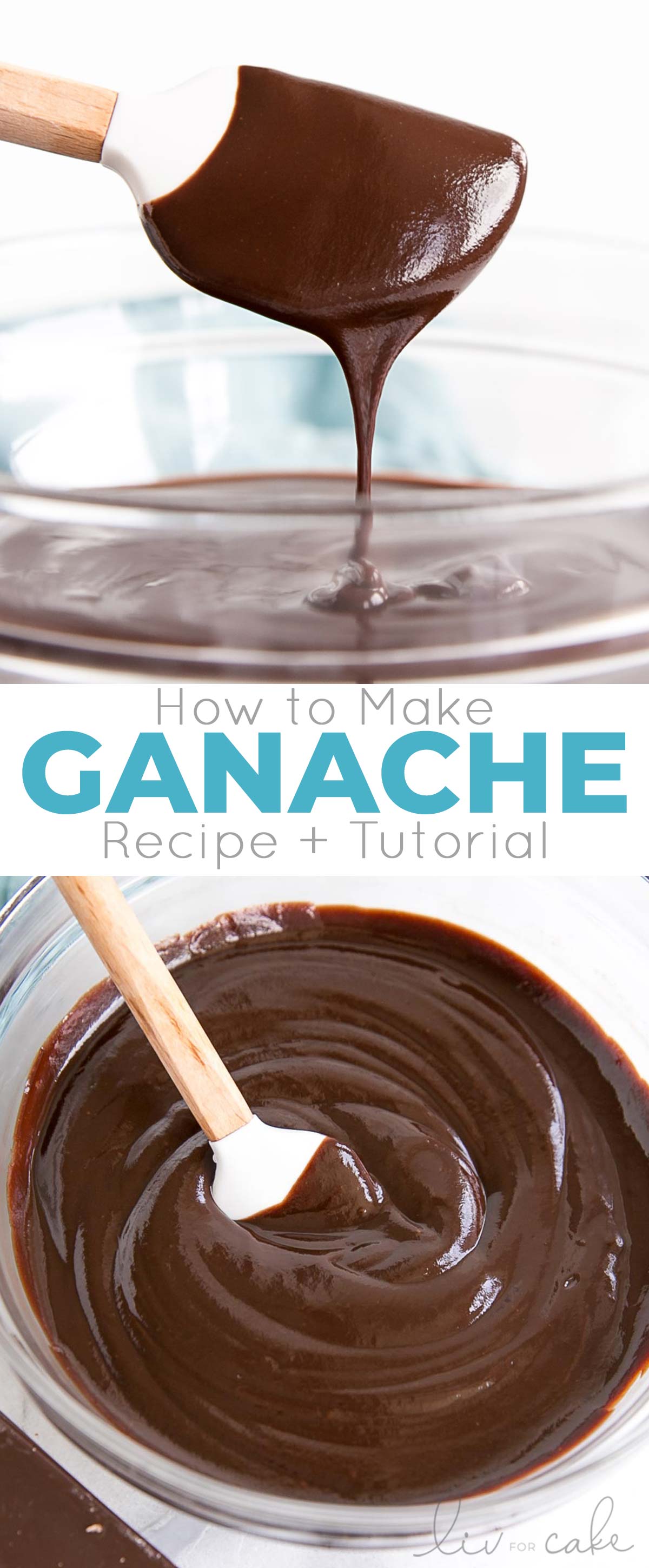 Everything you ever wanted to know about making Chocolate Ganache! A simple, two-ingredient recipe for a delicious frosting, filling, drip, or glaze. | livforcake.com