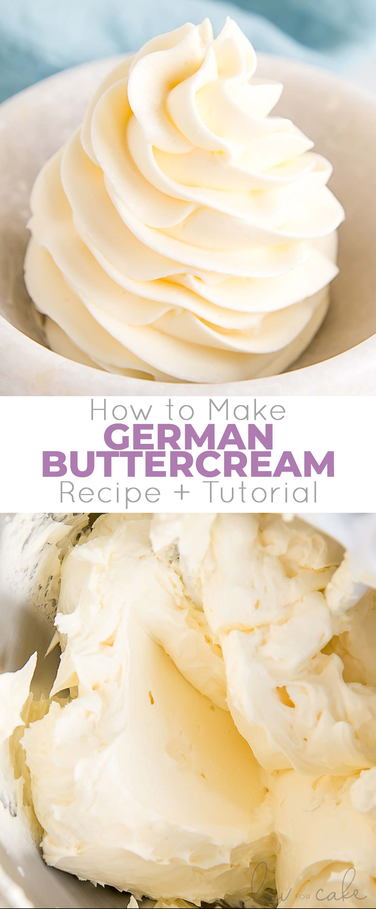 This custard-based German buttercream is made with just a few simple ingredients. Perfect for those who like a rich and silky frosting that isn't too sweet! | livforcake.com